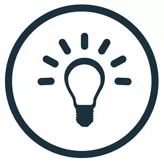 leuchtende Glühbirne